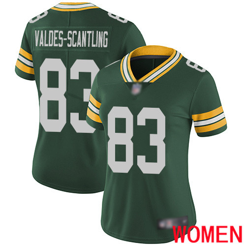 Green Bay Packers Limited Green Women #83 Valdes-Scantling Marquez Home Jersey Nike NFL Vapor Untouchable